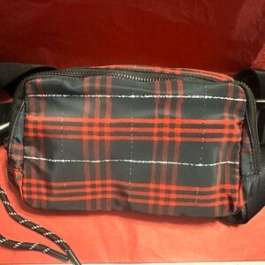 Iris and Rainbow Plaid Fanny pack/crossbody